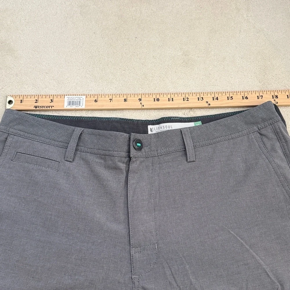 Linksoul Golf Shorts Men’s Gray Performance Stretch Fabric Size 36